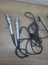 Lot of 2 Goodmans Silver Wired Live Performance Professional Microphone w/ Cable, used for sale  Shipping to South Africa