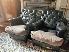 Pair old leather for sale  LONDON