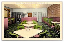 Cartão postal vintage da década de 1950 - Colonial Grill - Fayetteville, Carolina do Norte (não publicado), usado comprar usado  Enviando para Brazil