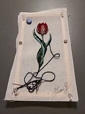 Unfinished needlepoint tulip for sale  Scotts Valley