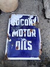 Letrero del tanque de gasolina de porcelana de segundo aceite de motor segunda mano  Embacar hacia Argentina