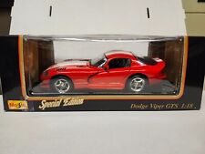 Maitso 1996 Red Dodge Viper GTS 1:18 Special Edition for sale  Shipping to South Africa
