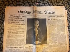 1952 periódico histórico, Sunday Times, príncipe Felipe, guerra de Corea segunda mano  Embacar hacia Argentina