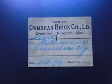 Cwmbran brick co. for sale  STROUD