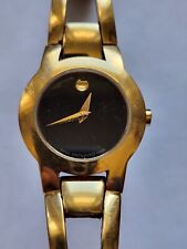 Relógio suíço de quartzo Movado Amorosa mostrador preto tom dourado-8303916, usado comprar usado  Enviando para Brazil