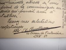 Carte autographe abbé d'occasion  Rignac