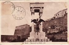 Carte postale ancienne CORSE 2B CALVI 28 monument aux morts écrite 1939 d'occasion  Bourg-de-Péage
