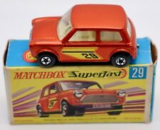 Vintage Original Lesney Matchbox Superfast 29 — Racing Mni — En caja. Bronce. segunda mano  Embacar hacia Mexico