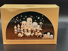 Used, Precious Moments Mini Nativity Accessory Buildings and Palm Tree - 4 Piece Set for sale  Towson