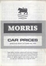 Morris price list for sale  BATLEY