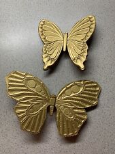 Dart Gold Plastic Resin Butterfly Wall Hanging Plaque Homco Syroco Vintage MCM for sale  Shipping to South Africa