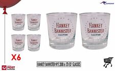 Hankey Bannister Scotch Whisky 6 NYE 2000 LTD Edition Spirit Glasses Novo na caixa 240ml comprar usado  Enviando para Brazil