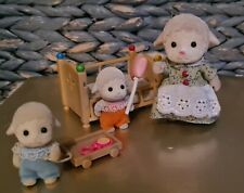  Sylvanian Families Dale Sheep Family Inc Twin Baby Figures Cot & Accessories  for sale  Shipping to South Africa