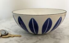 Vintage Catherineholm 5 1/2” WHITE WITH DARK BLUE LOTUS Enamel BOWL EXCELLENT for sale  Shipping to South Africa