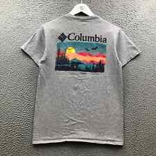 Columbia T-Shirt Men's Small S Short Sleeve Grizzly Bear Mountain Graphic Gray for sale  Shipping to South Africa