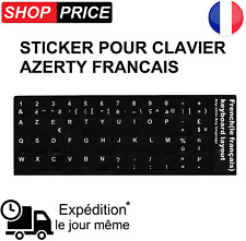 Autocollant Sticker Etiquette AZERTY Pour Clavier Ordinateur PC Touche Français d'occasion  Fenain