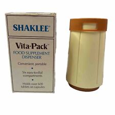 Dispensador vitamínico suplemento alimentar Shaklee Vita-Pack 6 compartimentos de mostrador vintage comprar usado  Enviando para Brazil