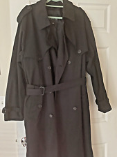 Usado, Towne-London Fog-Mens-46 Long-Trench Coat-Forro Removível-Peito Duplo-Preto! comprar usado  Enviando para Brazil