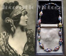 Usado, Antiguo Collar de Cuentas Comerciales Art Deco Veneciano Millefiori Oro Aventurina Años 1920 segunda mano  Embacar hacia Argentina