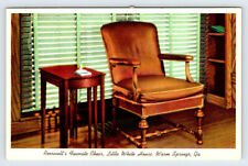 Cadeira de couro marrom President FDR cartão postal antigo AF517 comprar usado  Enviando para Brazil
