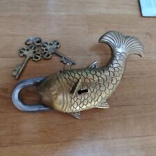 Brass fish padlock for sale  ST. LEONARDS-ON-SEA