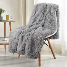 Cobertor macio quente colcha na cama sofá cobertores capa de cama pele sintética comprar usado  Enviando para Brazil