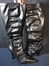 Diba Cee Cee 18" Black Dress Boots 4" Heel Womens 7.5M Pointy Toe, used for sale  Shipping to South Africa