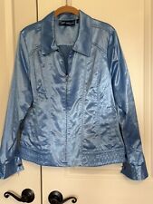 Used, Susan Graver Style QVC Fashion Jacket Sky Blue Zip Medium Lightweight New W/O Ta for sale  Shipping to South Africa