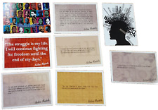 6 Nelson Mandela Famous Quotes Postcards + Superstars of Africa Apartheid Museum, used for sale  Shipping to South Africa