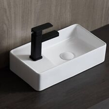 Bathroom Basin Sink Wall Mounted Small Rectangular Sink Vessel White for sale  Shipping to South Africa