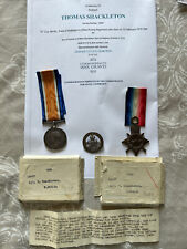 Ww1 medals shackleton for sale  PONTEFRACT