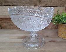 Beautiful Vintage Irena Cut Lead Crystal Footed Bowl/Punch Bowl Fruit  heavy for sale  Shipping to South Africa