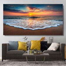 Used, Beach Sea Ocean Canvas Painting Wall Art Posters Landscape Canvas Print Pictures for sale  Shipping to South Africa