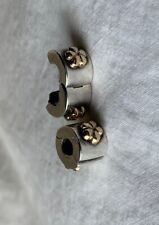 Pandora Sterling Silver  Clips W/Gold Flower Accent 14K ALE 790140 ~ EUC for sale  Shipping to South Africa