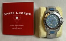 Reloj deportivo Swiss Legend Grande para hombre esfera azul de 100 metros segunda mano  Embacar hacia Argentina