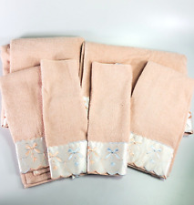 Conjunto de toalhas vintage de cetim bordado Barth & Dreyfuss arcos de banho anos 80, usado comprar usado  Enviando para Brazil