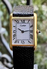 CARTIER TANK OURO 18K GALVANIZADO 23mm MAN CAL. ETA 2512 MOSTRADOR NUMÉRICO ROMANO comprar usado  Enviando para Brazil