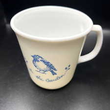 Caneca vintage Corning azul copo pardal padrão vidro leitoso jardim, usado comprar usado  Enviando para Brazil