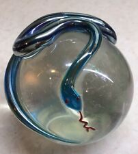 Correia 3 Inches Snake Paperweight, USA Art Glass,signed And Numbered. A/F for sale  Shipping to South Africa