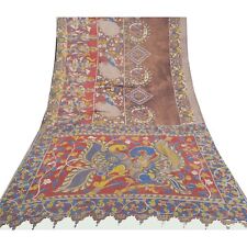 Sanskriti Vintage Indian Sarees Pure Cotton Kalamkari Special Sari Craft Fabric for sale  Shipping to South Africa