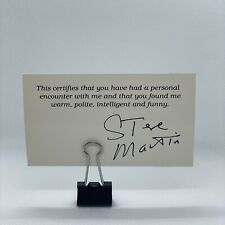 Steve Martin authentic “autograph” card from his personal collection   for sale  Shipping to South Africa