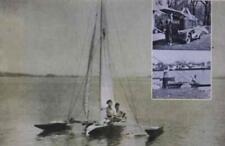 16' Trimaran Sailboat w/Outriggers 1949 How-To build PLANS for sale  Shipping to South Africa