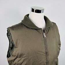 Cabelas XLT Premier Northern Goose Down Vest Full Zip Olive Green Cotton for sale  Shipping to South Africa