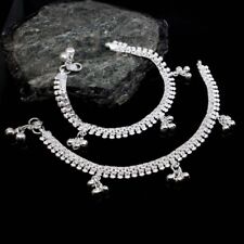 Real Sterling Silver Anklets with Bells Ankle chain Bracelet Kids for sale  Shipping to South Africa