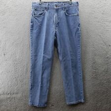 Jeans Carhartt adulto 36x30 azul denim B18 perna reta roupa de trabalho ao ar livre masculino comprar usado  Enviando para Brazil
