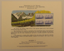 Usado, Reprodução gravada cartão lembrança ROMPEX 77 Rocky Mountain lembrança filatélica comprar usado  Enviando para Brazil