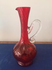 Cranberry glass swirl for sale  Shipping to Ireland