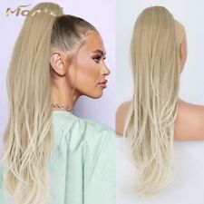 Synthesic Wavy Ombre Platinum Drawstring Ponytail Extension Heat Resistanct Hair for sale  Shipping to South Africa