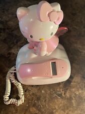 Hello Kitty Phone Fairy Corded Telephone Landline Pink Sanrio Caller ID, used for sale  Shipping to South Africa