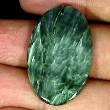 25.60 Cts Natural African Seraphinite Loose Gemstone Oval Cabochon 21X34X4MM, used for sale  Shipping to South Africa